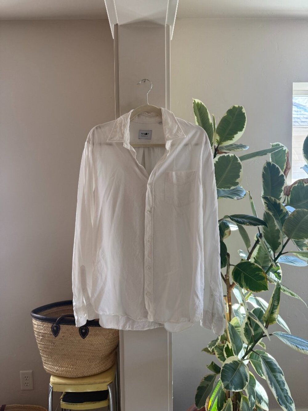 NNO7 No Nationality White Button Down Shirt
